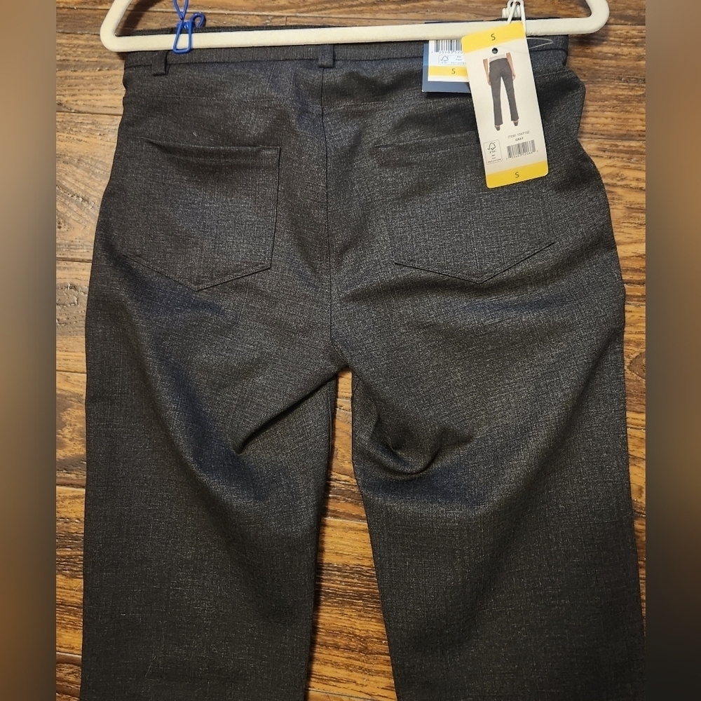 DKNY Dk Gray Straight Leg Flat Front Pants SZ Small 30" NWT - Picture 3 of 9